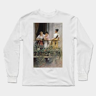 Eugen Von Blaas - The Balcony Long Sleeve T-Shirt